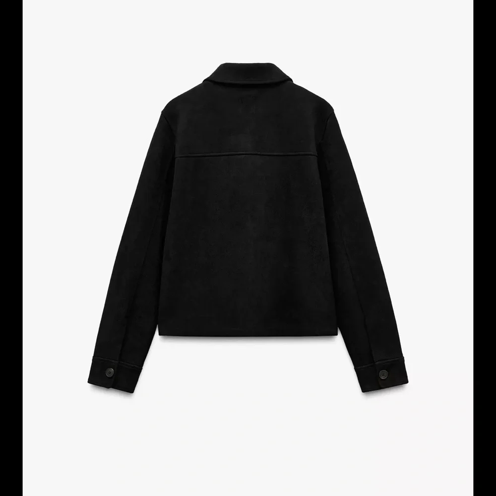 ZARA NWT Faux Suede Black Utility Jacket for Women - Picture 3 of 4